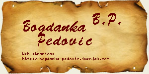Bogdanka Pedović vizit kartica